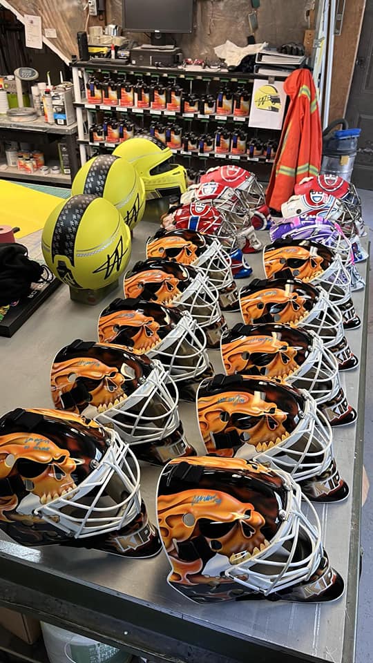 Behind the Scenes: Kipprusoff and Price Autographed Masks in Production