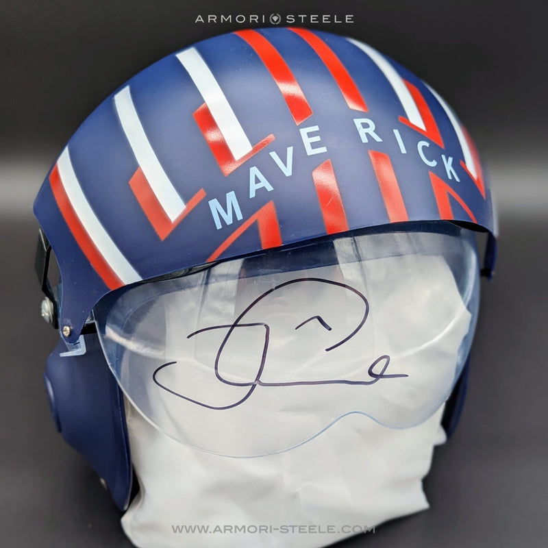 Top Gun Signed Helmet Tom Cruise Autographed Official Deluxe Release AS-02923