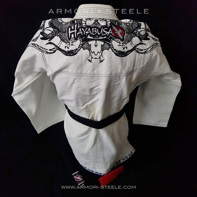 Georges St-Pierre GSP Signed Gi Jiu-Jitsu Karate Uniform Hayabusa White Kimono + Black Belt + Head Band Kit - SOLD OUT