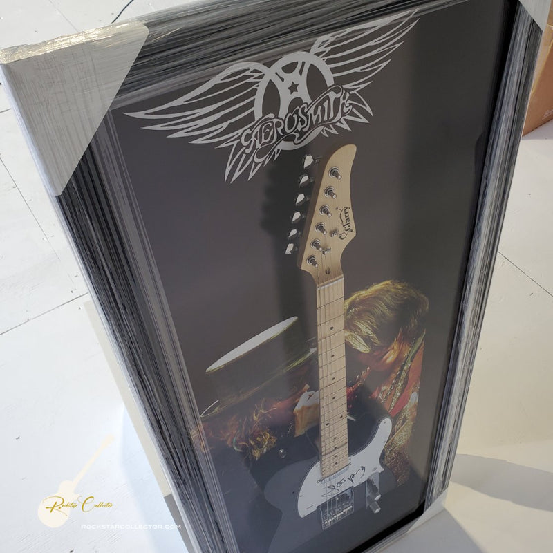 Joe Perry Aerosmith Signed Guitar Frame Premium Autographed PSA/DNA AS-02285