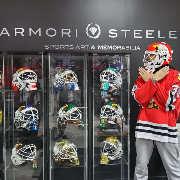 ULTIMATE ED BELFOUR GOALIE MASK COLLECTION | GAME WORN USED - GAME READY & SIGNED TRIBUTE MASKS BY GOALIE MASK COLLECTOR