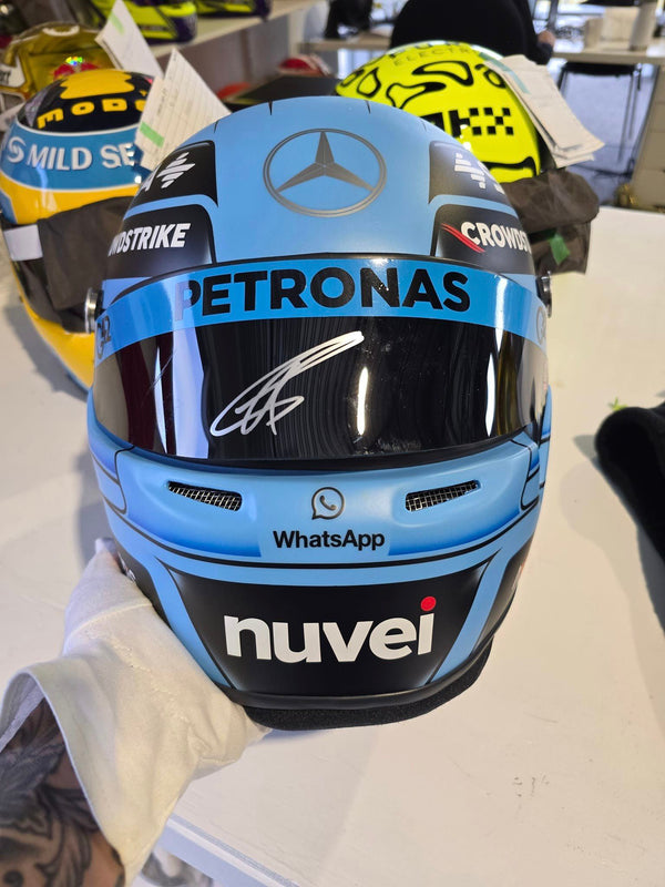 New! GEORGE RUSSELL Signed Helmet 2024 Las Vegas Winner