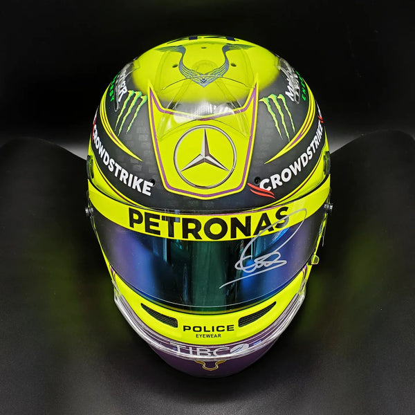 Lewis Hamilton Signed Helmet Visor TEAR-OFF 2022 Yellow BELL Helmets Official Release
