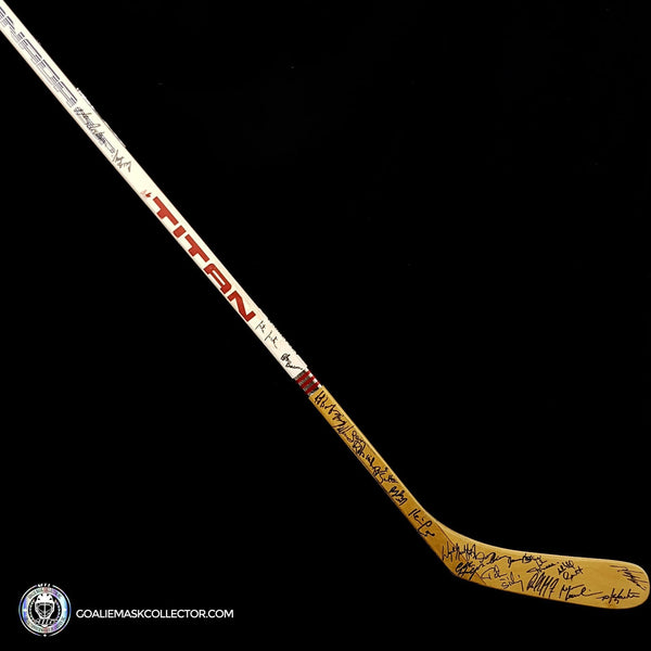 Extremely Rare: Wayne Gretzky Team Signed Stick Game Issued Canada Cup 1984