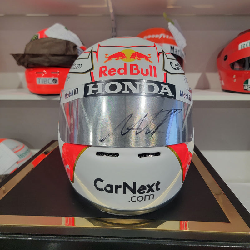 Max Verstappen Signed Helmet Visor 2021 Championship Year Autographed Display Tribute F1 Helmet Full Scale 1:1 AS-02450