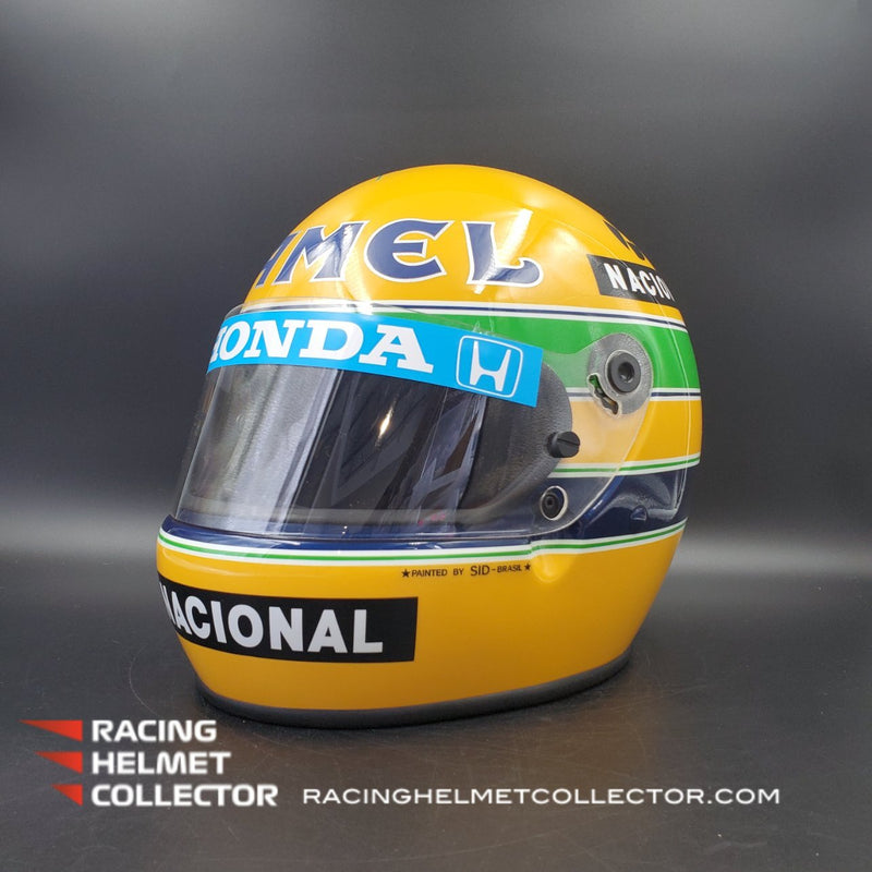Ayrton Senna Signed Directly On Helmet Camel Lotus 1987 Autographed Display Tribute Full Scale 1:1 AS-03032