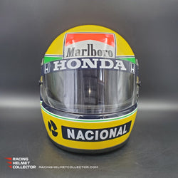 Ayrton Senna Signed Directly On Helmet Marlboro 1988 Autographed Display Tribute Full Scale 1:1 AS-03033 - SOLD