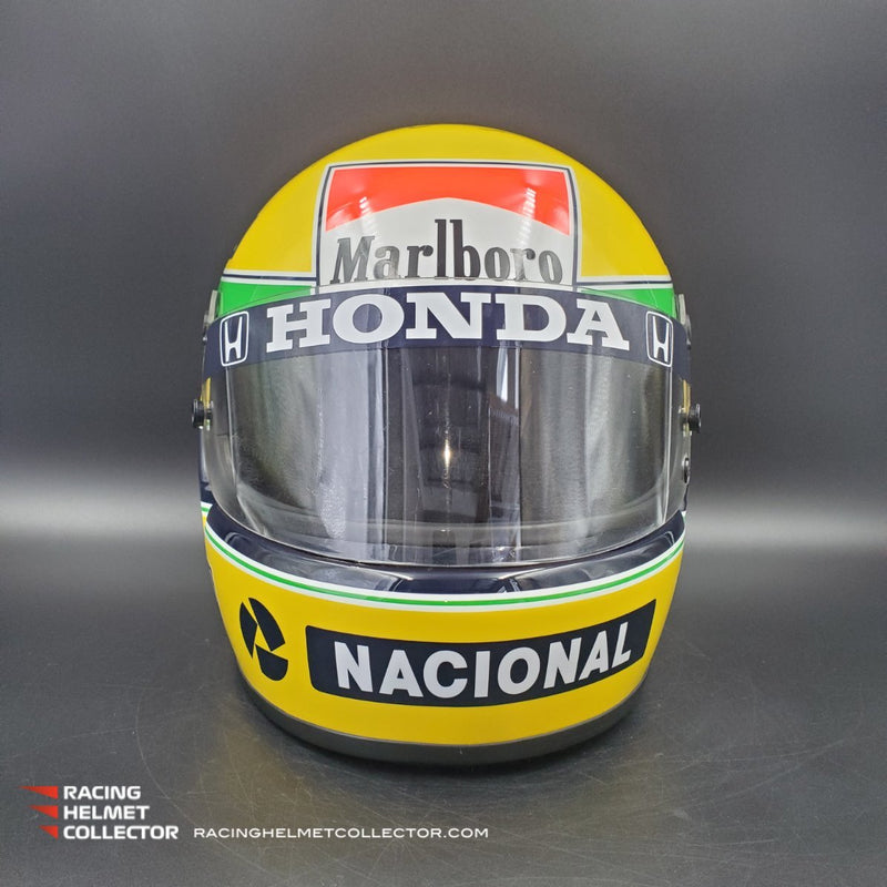 Ayrton Senna Signed Directly On Helmet Marlboro 1988 Autographed Display Tribute Full Scale 1:1 AS-03033 - SOLD