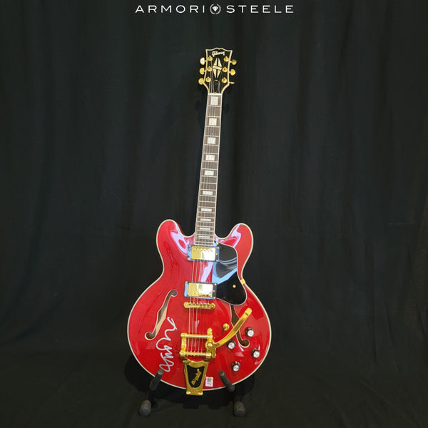 "Back To The Future" Michael J. Fox Signed Guitar Gibson Full Size Replica AS-03520