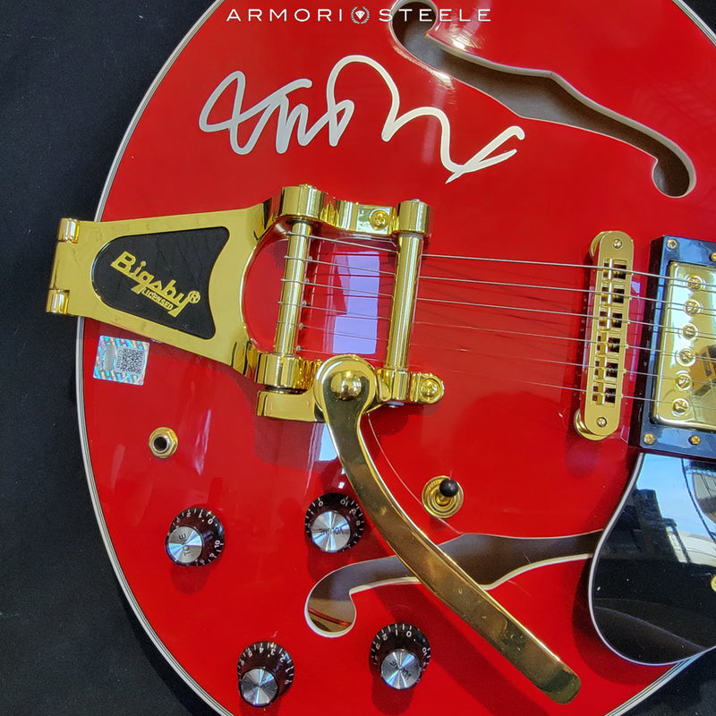"Back To The Future" Michael J. Fox Signed Guitar Gibson Full Size Replica AS-03520