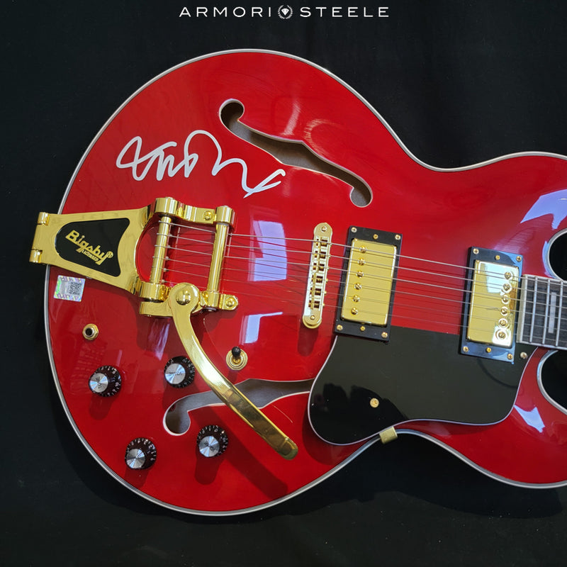 "Back To The Future" Michael J. Fox Signed Guitar Gibson Full Size Replica AS-03520