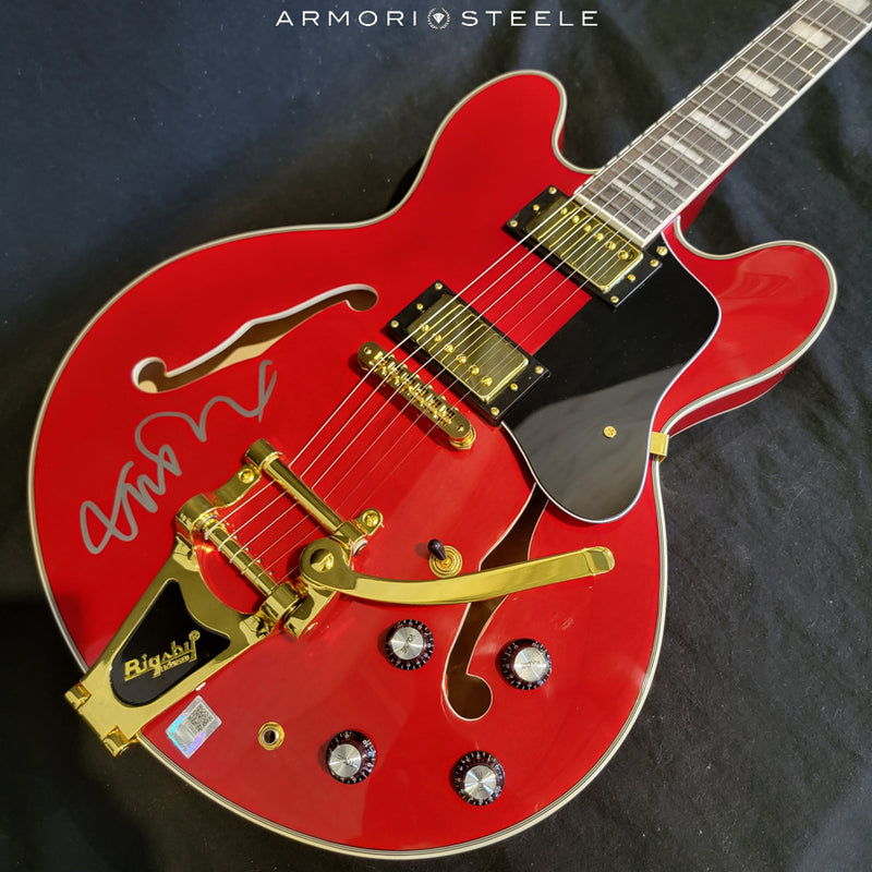 "Back To The Future" Michael J. Fox Signed Guitar Gibson Full Size Replica AS-03520