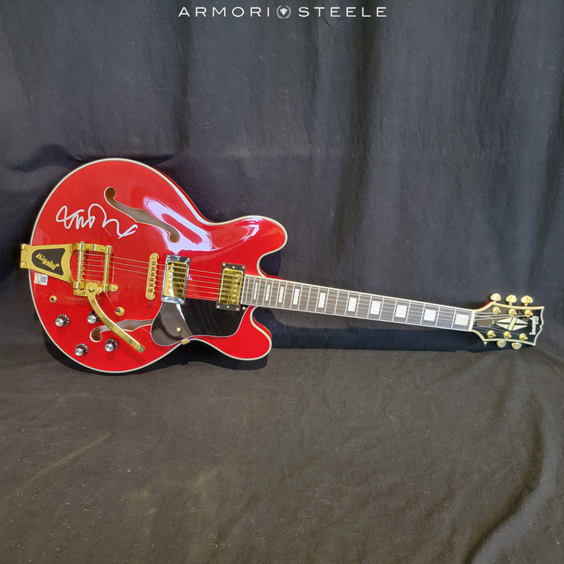 "Back To The Future" Michael J. Fox Signed Guitar Gibson Full Size Replica AS-03520