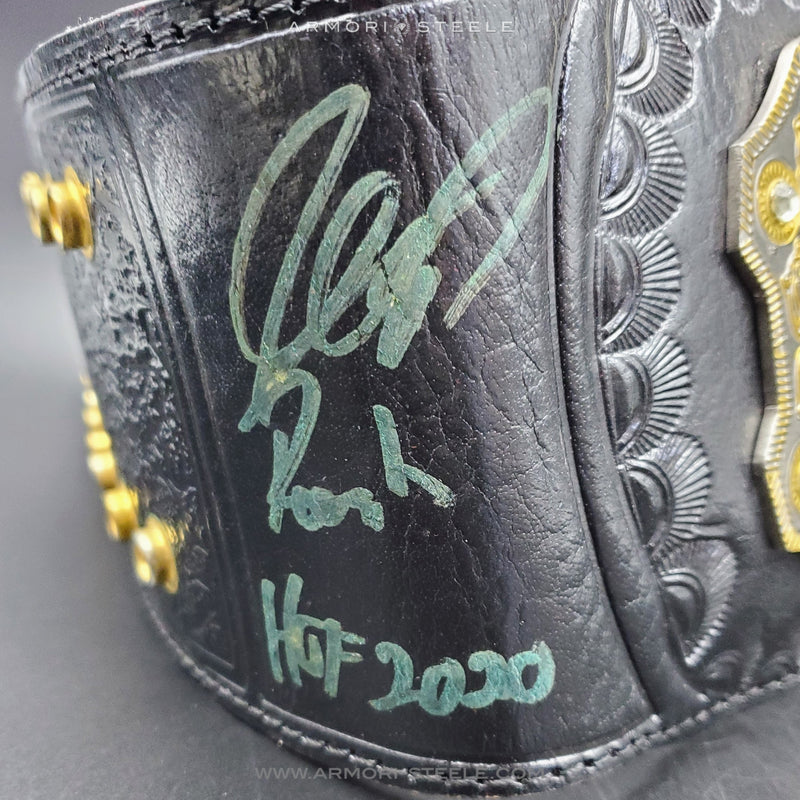 SUB-PAR Autograph: Georges St-Pierre GSP Signed Belt "HOF" Inscription Replica UFC Championship Autographed