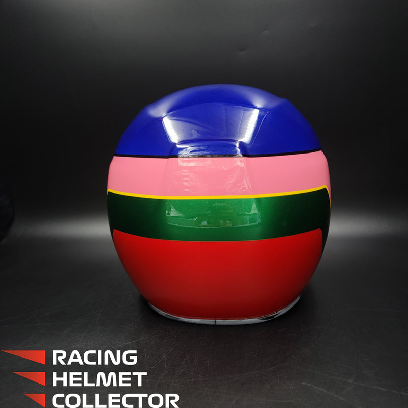 Jacques Villeneuve Signed Helmet 1997-1998 Display Tribute Track Worn Visor (pink hue) Mounted on Promo Helmet Autographed Full Scale 1:1 AS-00516