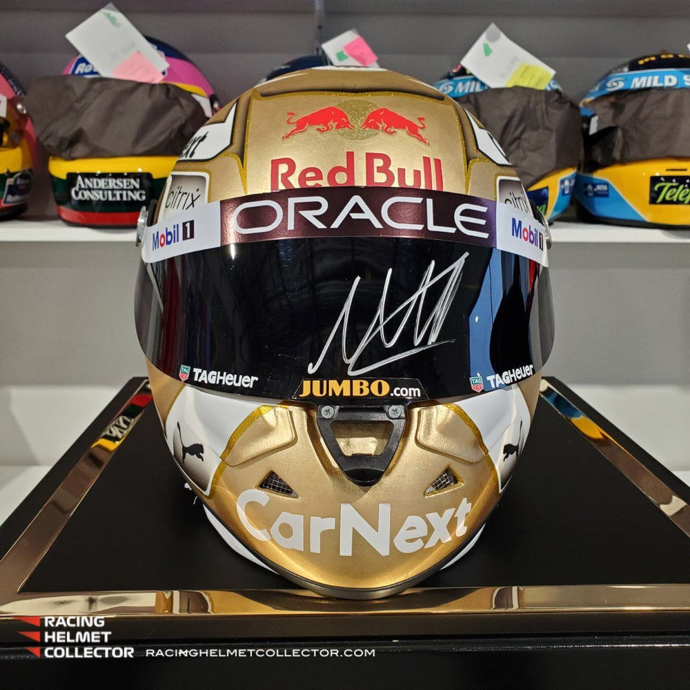 Max Verstappen Signed Helmet 2022 GOLD World Champion