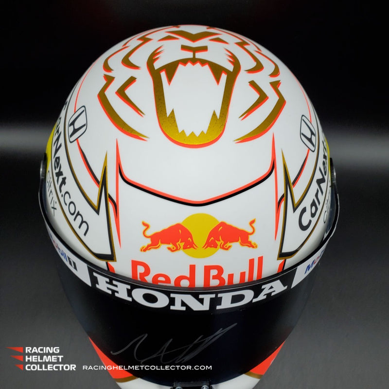 Max Verstappen Signed Helmet Visor 2021 Championship Year Autographed Display Tribute F1 Helmet Full Scale 1:1 AS-01021