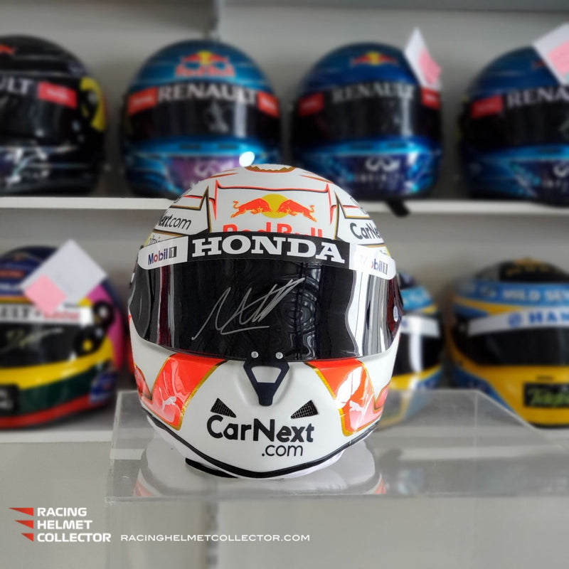Max Verstappen Signed Helmet Visor 2021 Championship Year Autographed Display Tribute F1 Helmet Full Scale 1:1 AS-01021