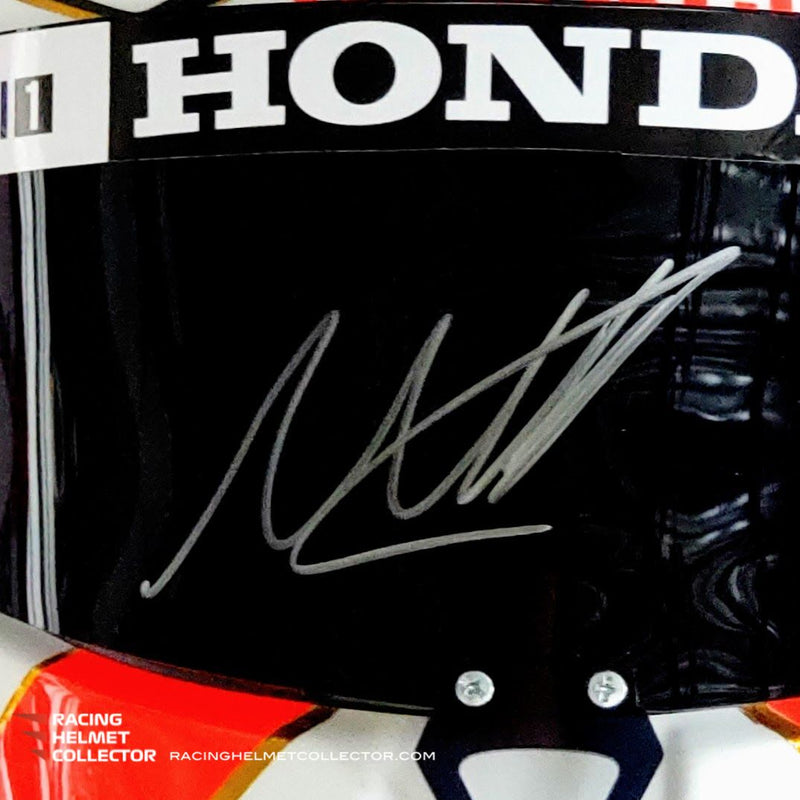 Max Verstappen Signed Helmet Visor 2021 Championship Year Autographed Display Tribute F1 Helmet Full Scale 1:1 AS-01021