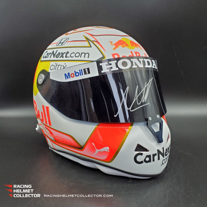 Max Verstappen Signed Helmet Visor 2021 Championship Year Autographed Display Tribute F1 Helmet Full Scale 1:1 AS-01021