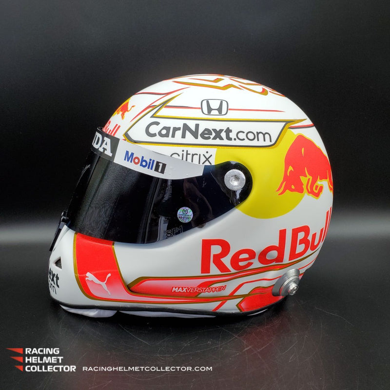 Max Verstappen Signed Helmet Visor 2021 Championship Year Autographed Display Tribute F1 Helmet Full Scale 1:1 AS-01021
