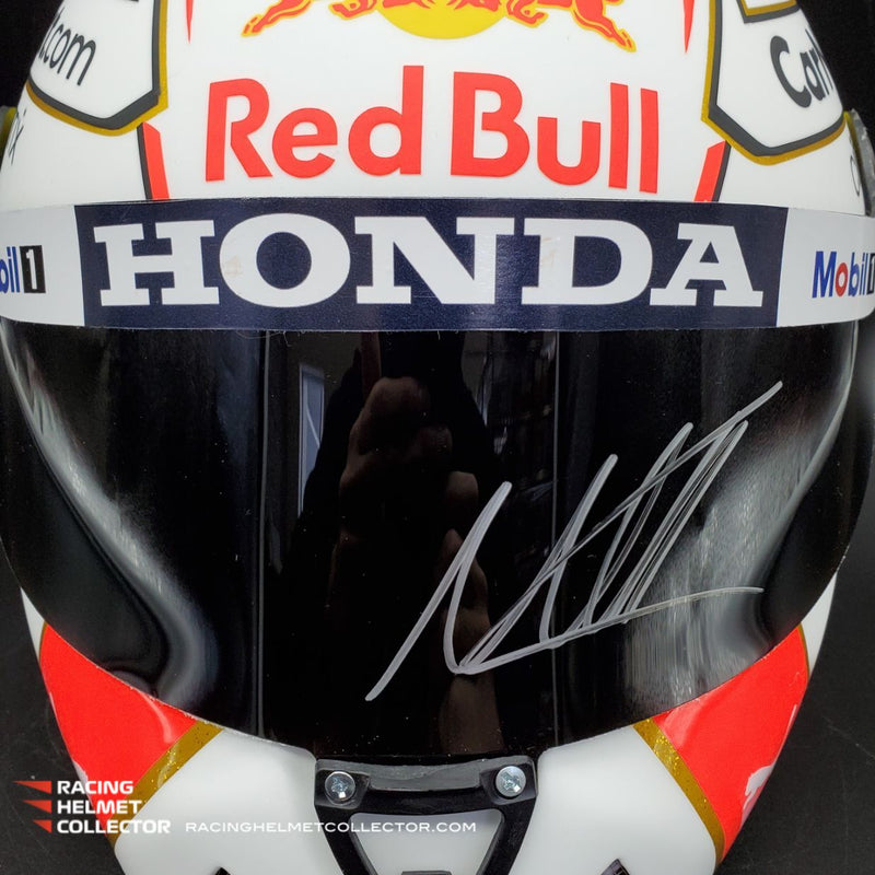 Max Verstappen Signed Helmet Visor 2021 Championship Year Autographed Display Tribute F1 Helmet Full Scale 1:1 AS-02210