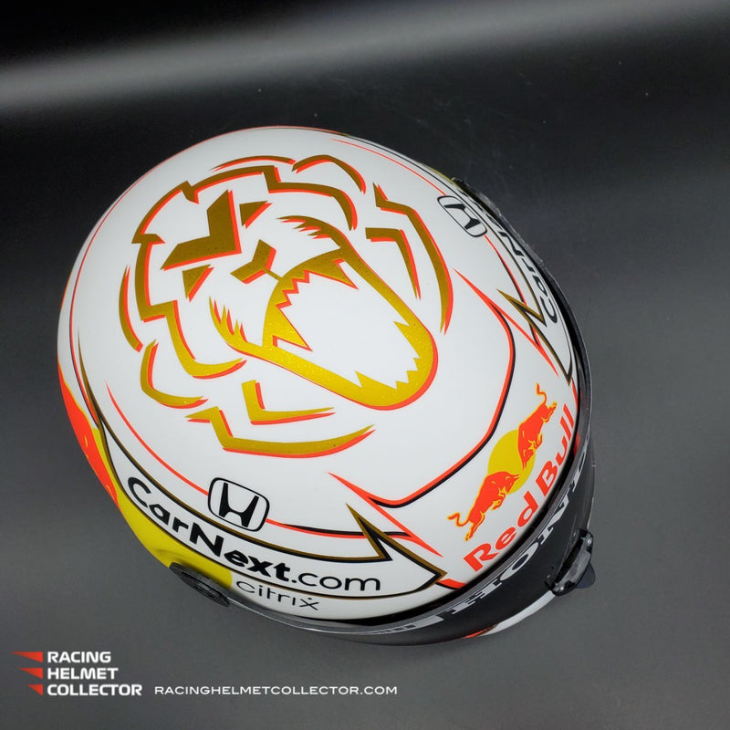 Max Verstappen Signed Helmet Visor 2021 Championship Year Autographed Display Tribute F1 Helmet Full Scale 1:1 AS-02210