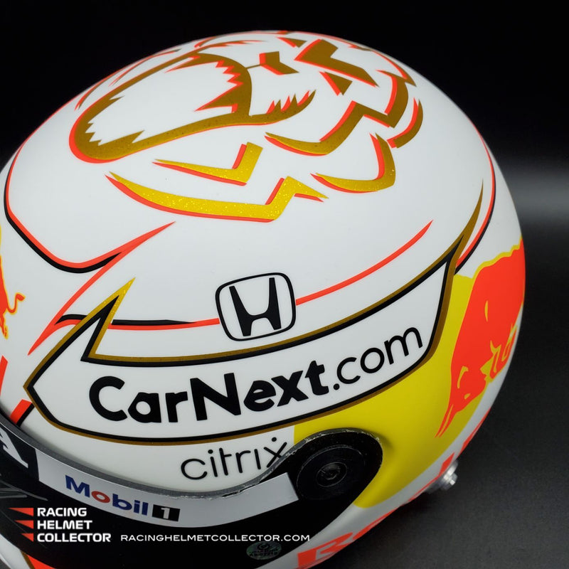 Max Verstappen Signed Helmet Visor 2021 Championship Year Autographed Display Tribute F1 Helmet Full Scale 1:1 AS-02210