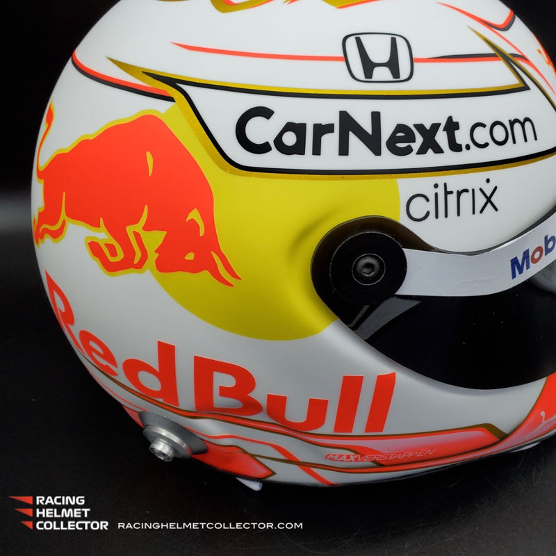 Max Verstappen Signed Helmet Visor 2021 Championship Year Autographed Display Tribute F1 Helmet Full Scale 1:1 AS-02210