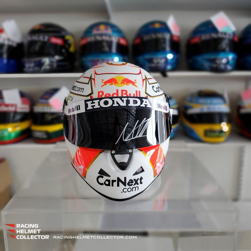 Max Verstappen Signed Helmet Visor 2021 Championship Year Autographed Display Tribute F1 Helmet Full Scale 1:1 AS-02210