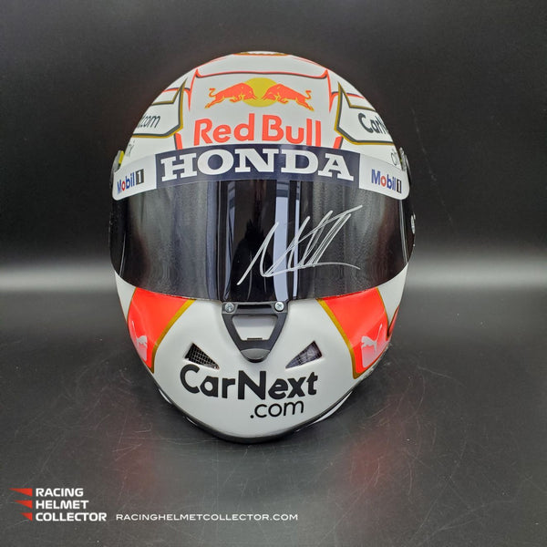 Max Verstappen Signed Helmet Visor 2021 Championship Year Autographed Display Tribute F1 Helmet Full Scale 1:1 AS-02210
