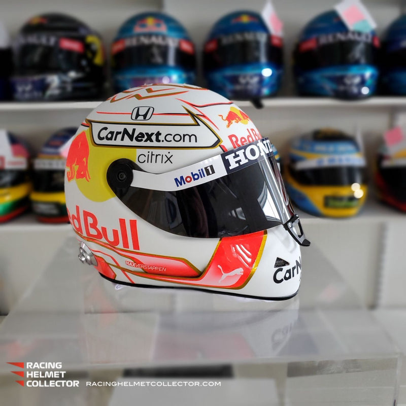 Max Verstappen Signed Helmet Visor 2021 Championship Year Autographed Display Tribute F1 Helmet Full Scale 1:1 AS-02210