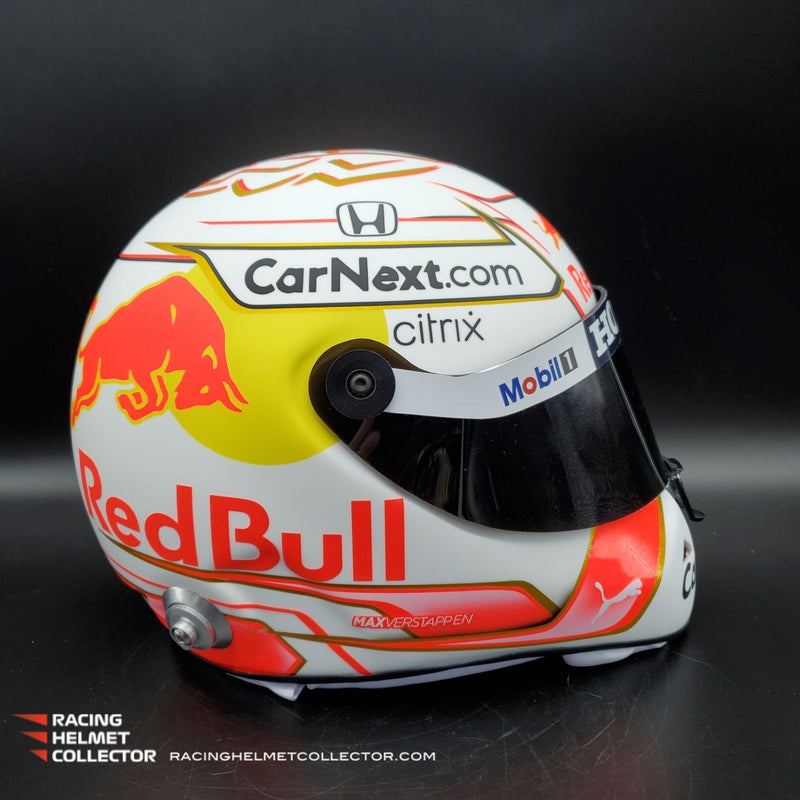 Max Verstappen Signed Helmet Visor 2021 Championship Year Autographed Display Tribute F1 Helmet Full Scale 1:1 AS-02210