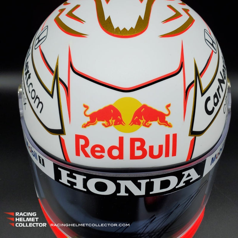 Max Verstappen Signed Helmet Visor 2021 Championship Year Autographed Display Tribute F1 Helmet Full Scale 1:1 AS-02450