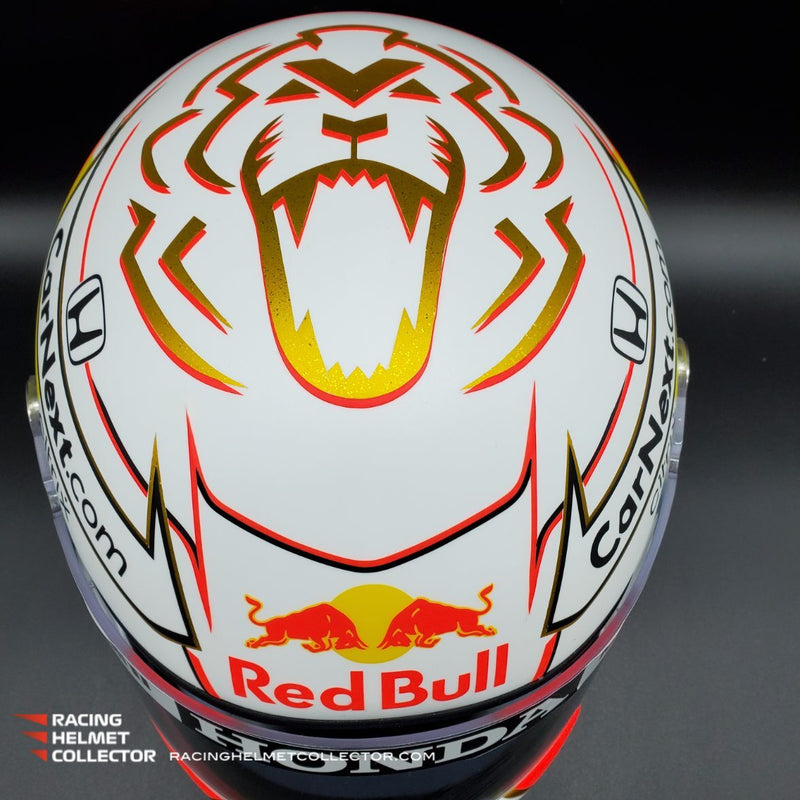 Max Verstappen Signed Helmet Visor 2021 Championship Year Autographed Display Tribute F1 Helmet Full Scale 1:1 AS-02450