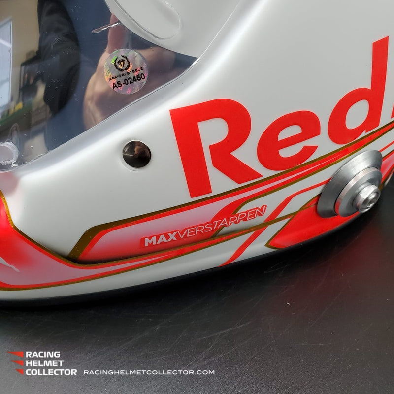 Max Verstappen Signed Helmet Visor 2021 Championship Year Autographed Display Tribute F1 Helmet Full Scale 1:1 AS-02450
