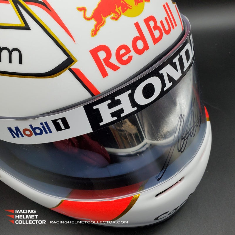Max Verstappen Signed Helmet Visor 2021 Championship Year Autographed Display Tribute F1 Helmet Full Scale 1:1 AS-02450
