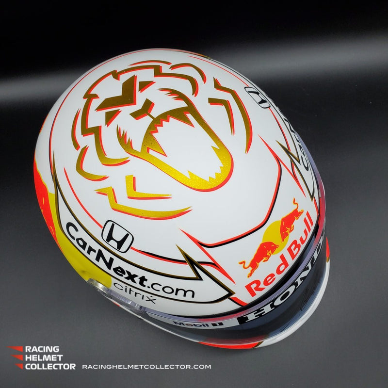 Max Verstappen Signed Helmet Visor 2021 Championship Year Autographed Display Tribute F1 Helmet Full Scale 1:1 AS-02450