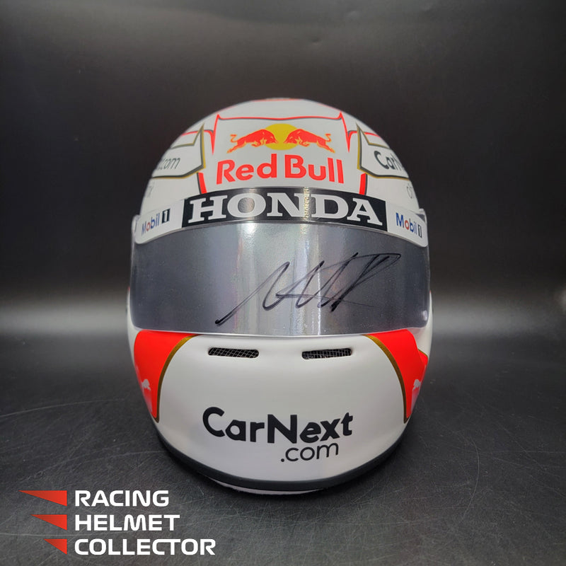 Max Verstappen Signed Helmet Visor 2021 Championship Year Autographed Display Tribute F1 Helmet Full Scale 1:1 AS-02450