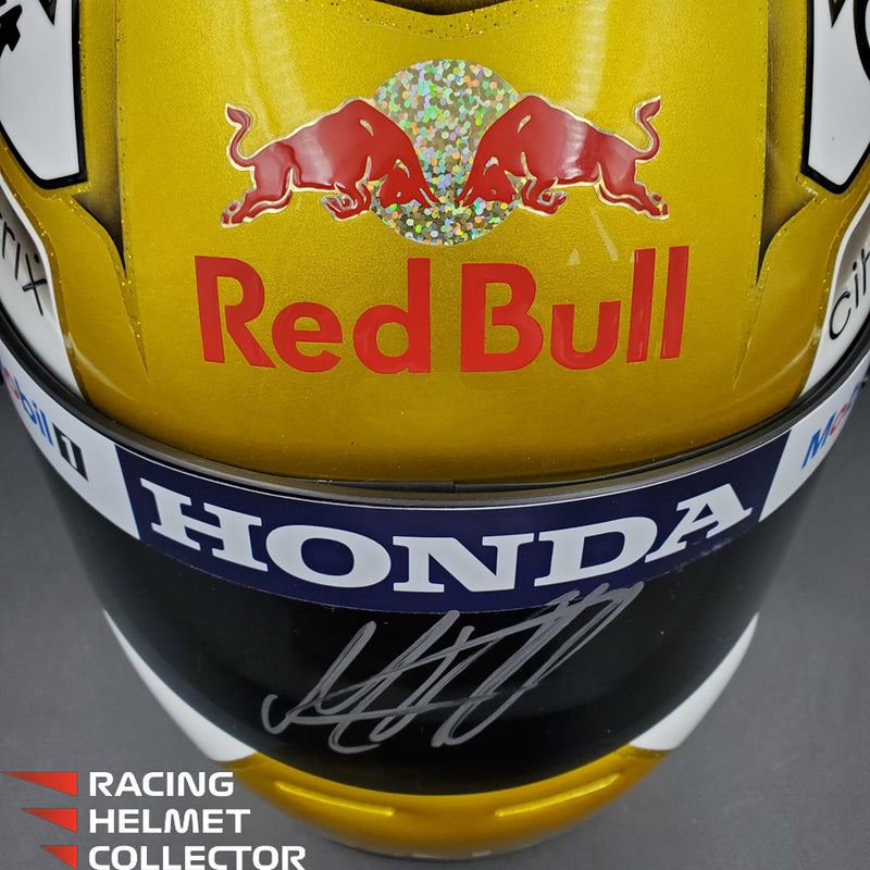 Max Verstappen Signed Helmet Visor 2022 Gold Glossy F1 Helmet Full Scale 1:1 AS-02780