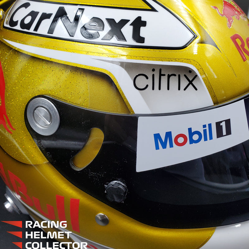 Max Verstappen Signed Helmet Visor 2022 Gold Glossy F1 Helmet Full Scale 1:1 AS-02780