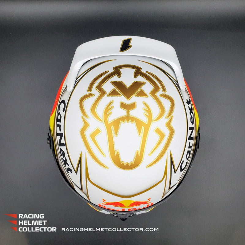 Max Verstappen Signed Helmet Visor 2022 WHITE World Champion Autographed Display Tribute 1:1 Full Scale AS-02852-SOLD