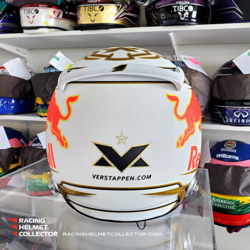 Max Verstappen Signed Helmet Visor 2022 WHITE World Champion Autographed Display Tribute 1:1 Full Scale AS-02852-SOLD