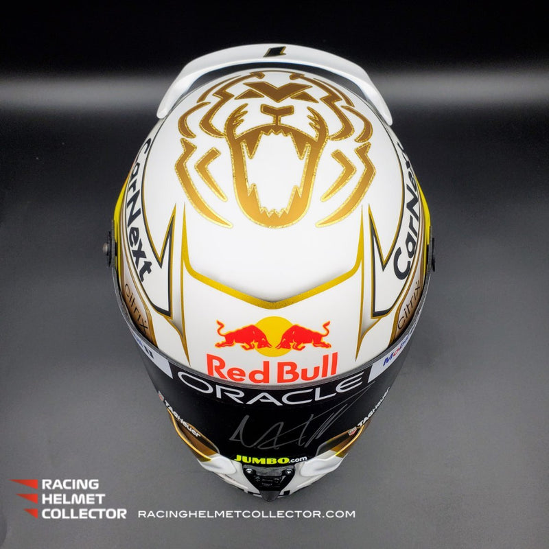 Max Verstappen Signed Helmet Visor 2022 WHITE World Champion Autographed Display Tribute 1:1 Full Scale AS-02852-SOLD