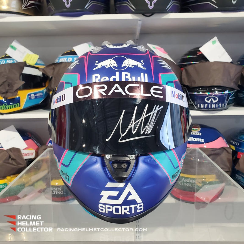 Max Verstappen Signed Helmet Visor 2023 Miami Display Tribute F1 Helmet Full Scale 1:1 AS-02614
