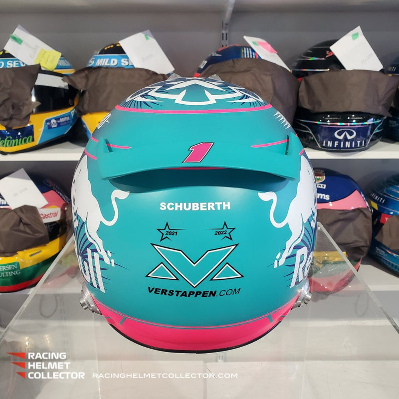 Max Verstappen Signed Helmet Visor 2023 Miami Display Tribute F1 Helmet Full Scale 1:1 AS-02614