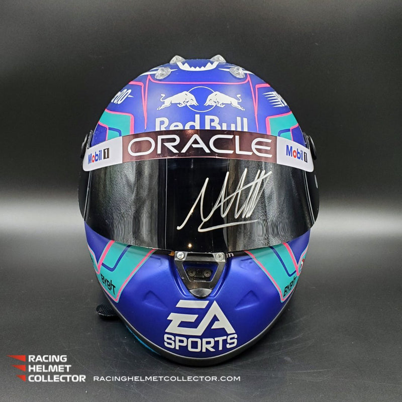 Max Verstappen Signed Helmet Visor 2023 Miami Display Tribute F1 Helmet Full Scale 1:1 AS-02614