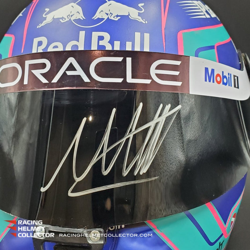 Max Verstappen Signed Helmet Visor 2023 Miami Display Tribute F1 Helmet Full Scale 1:1 AS-02614
