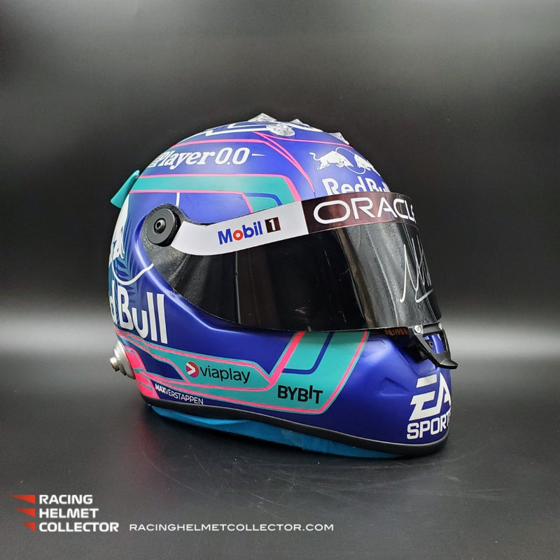 Max Verstappen Signed Helmet Visor 2023 Miami Display Tribute F1 Helmet Full Scale 1:1 AS-02614