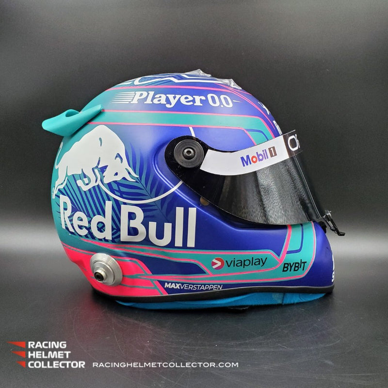 Max Verstappen Signed Helmet Visor 2023 Miami Display Tribute F1 Helmet Full Scale 1:1 AS-02614
